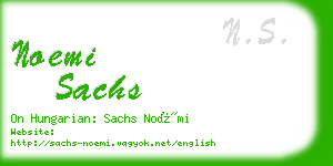 noemi sachs business card
